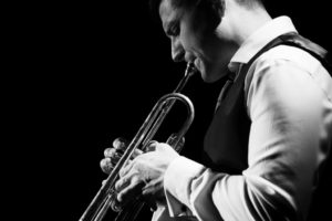 Niall O'Sullivan playing trumpet